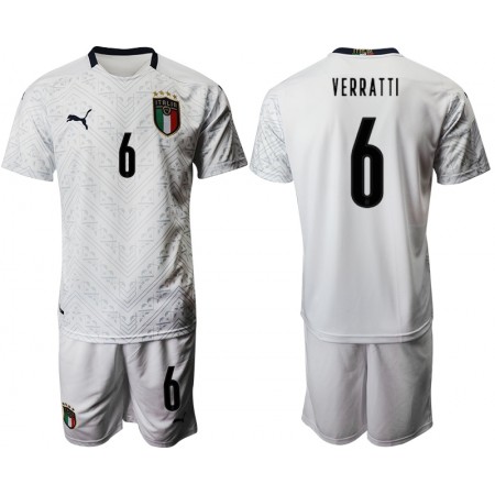 Camisetas Italia Verratti 6 Niños Segunda Equipacion Eurocopa 2020